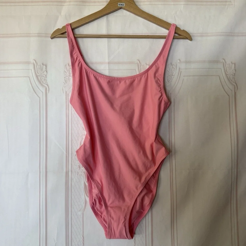 Skims Signature Swim Scoop Neck One Piece In Melon Size M NWT $90